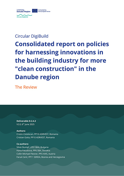 Consolidated report on policies for harnessing innovations in the building industry for more „clean construction“ in the Danube region