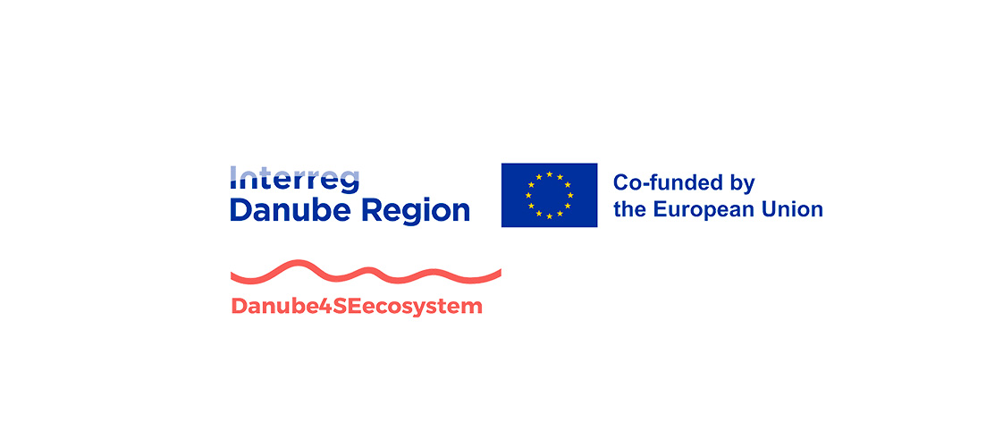 Logo Interreg Danube Region, Danube4SEecosystem, spolufinancované Európskou úniou.