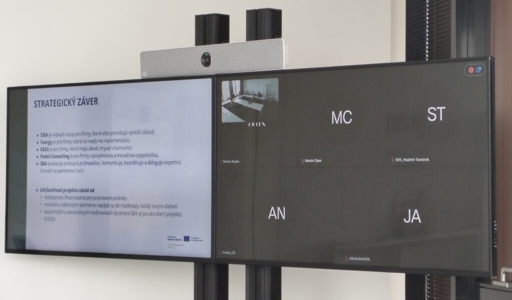Prezentácia Národného akčného plánu implementácie stratégie SMEnergy v podmienkach SR do roku 2027 stakeholderom projektu a zabezpečenie kontinuity implementácie po skončení projektu. 