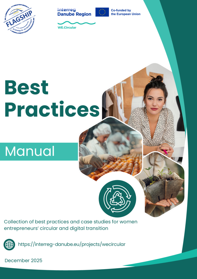 Titulná strana dokumentu "Manual for selected best practices and case studies"